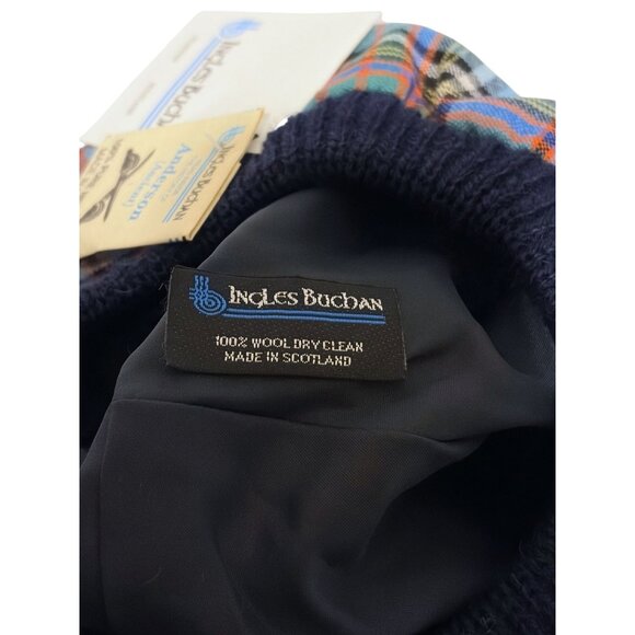 NWT Vintage Ingles Buchan Tam o Shanter Tartan Plaid Made in Scotland 100% Wool - Picture 8 of 8